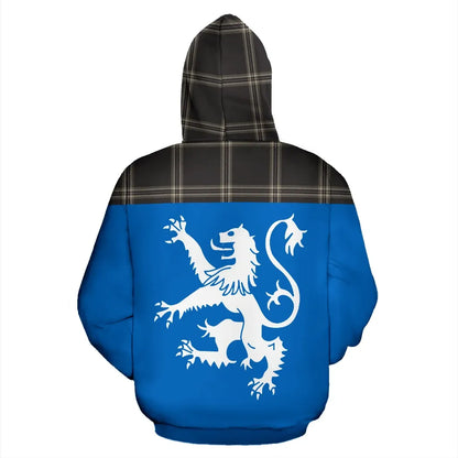 Printivon Tartan All Over Hoodie Lion Eternity