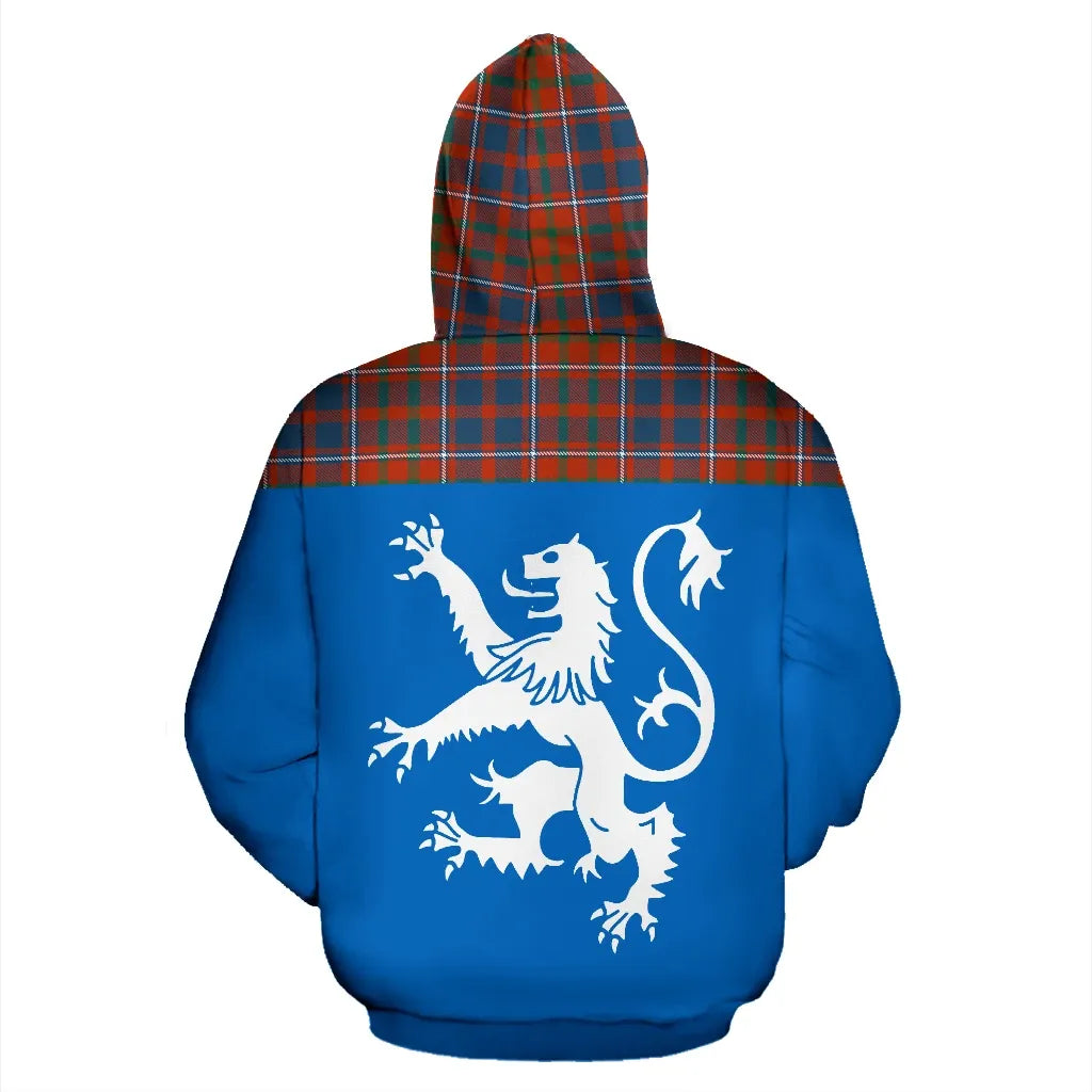 Printivon Tartan All Over Hoodie Lion Cameron Of Lochiel Ancient