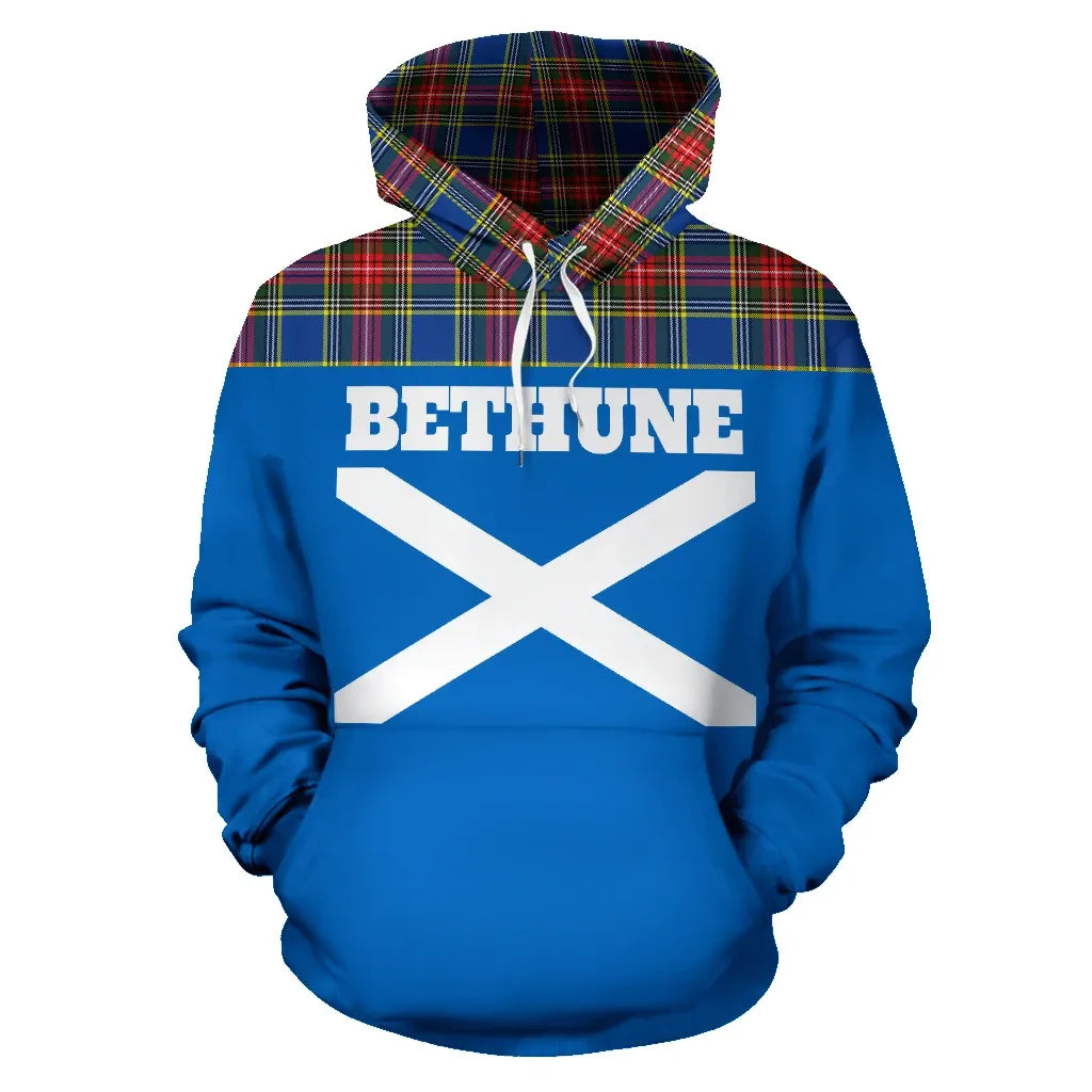 Printivon Tartan All Over Hoodie Bethune Clans