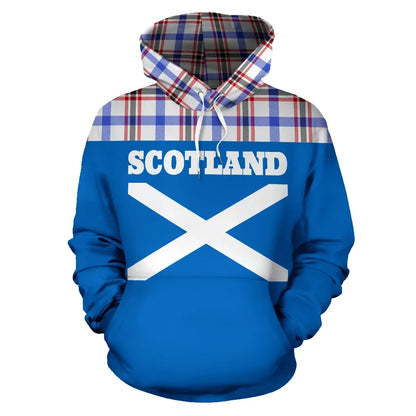 Printivon Tartan All Over Hoodie Lion Boswell Modern