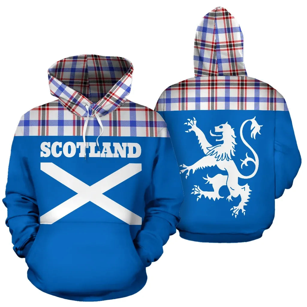 Printivon Tartan All Over Hoodie Lion Boswell Modern