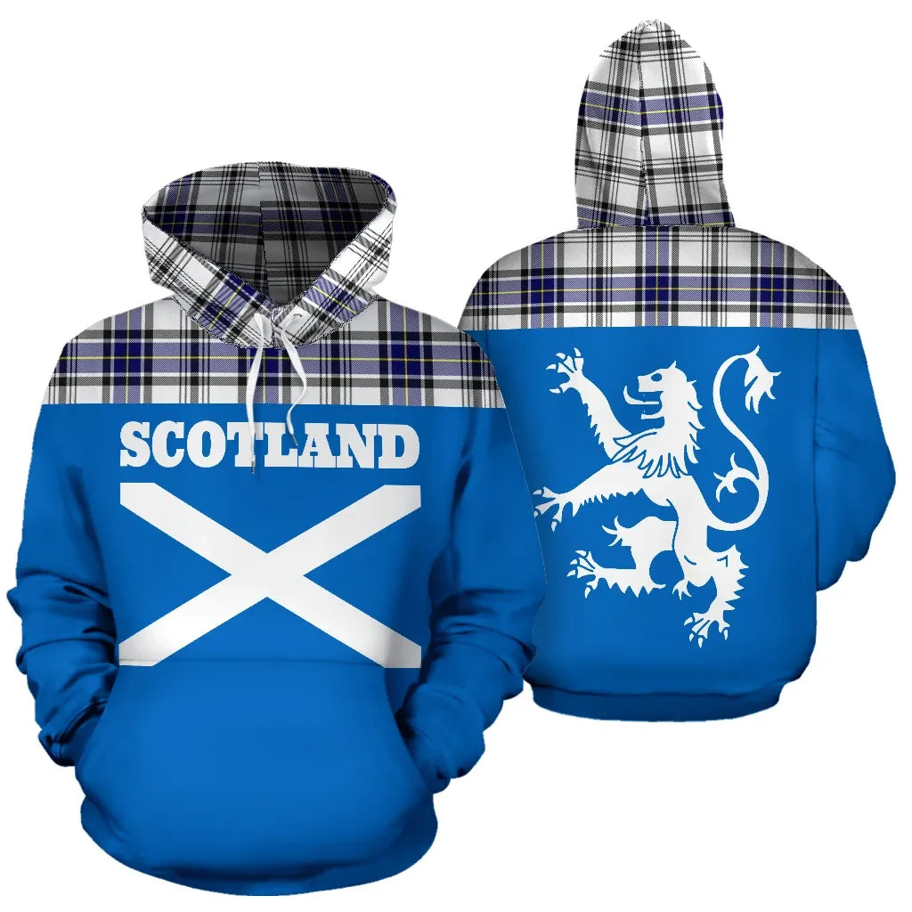 Printivon Tartan All Over Hoodie Lion Hannay Modern