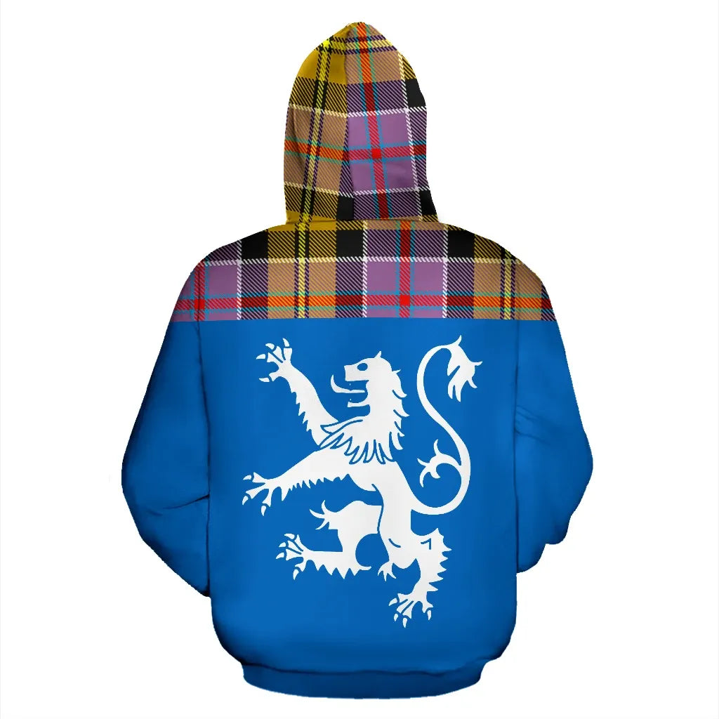 Printivon Tartan All Over Hoodie Lion Culloden Ancient