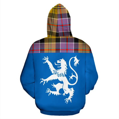Printivon Tartan All Over Hoodie Lion Culloden Ancient