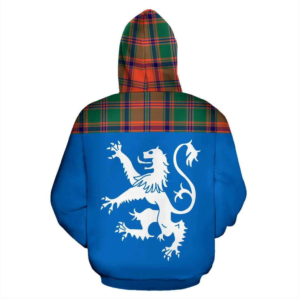 Printivon Tartan All Over Hoodie Lion Stewart Of Appin Ancient