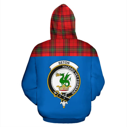 Printivon Tartan All Over Hoodie Seton Clans