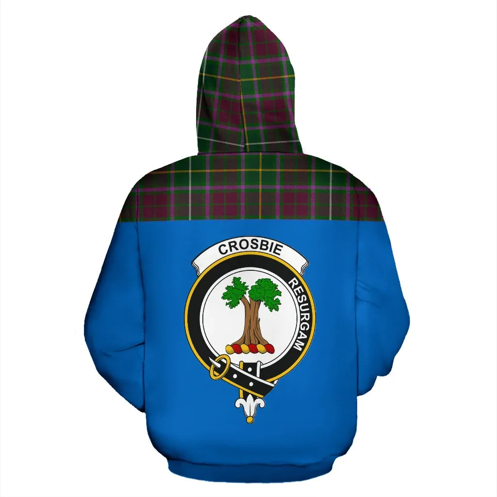Printivon Tartan All Over Hoodie Crosbie Clans
