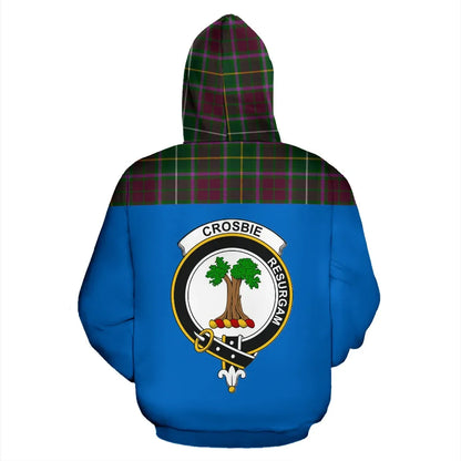Printivon Tartan All Over Hoodie Crosbie Clans