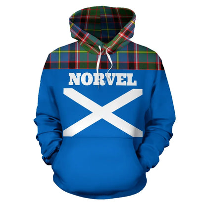 Printivon Tartan All Over Hoodie Norvel Clans