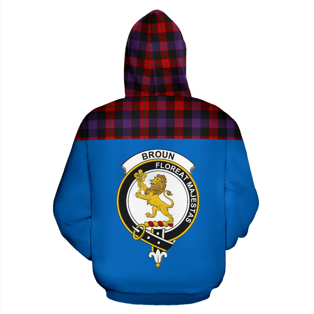 Printivon Tartan All Over Hoodie Brown Clans