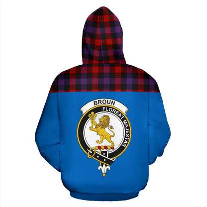 Printivon Tartan All Over Hoodie Brown Clans