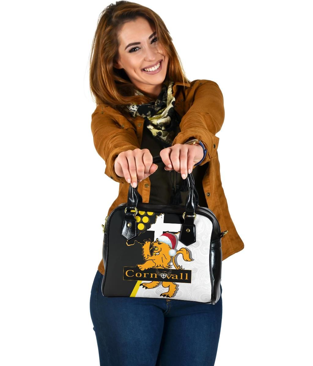 Cornwall Celtic Shoulder Handbag Cornwall One And All Xmas Version