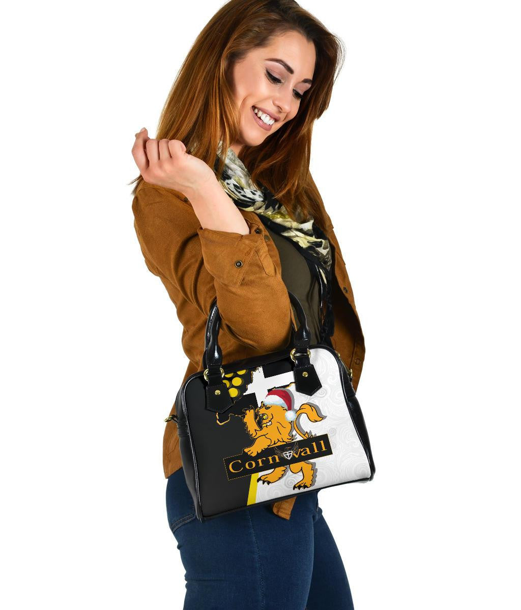 Cornwall Celtic Shoulder Handbag Cornwall One And All Xmas Version