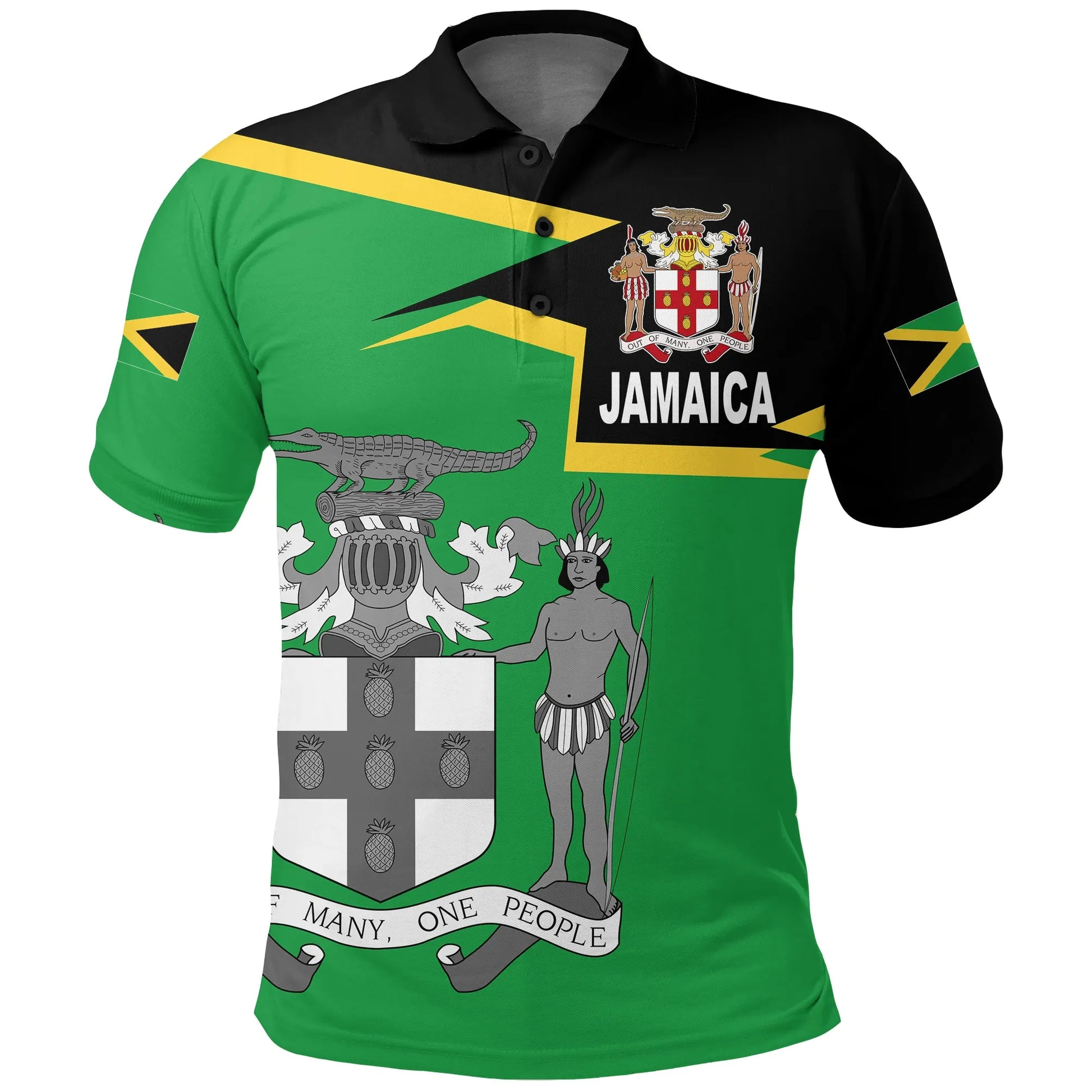 Jamaica Polo Shirt Coat Of Arms New Style