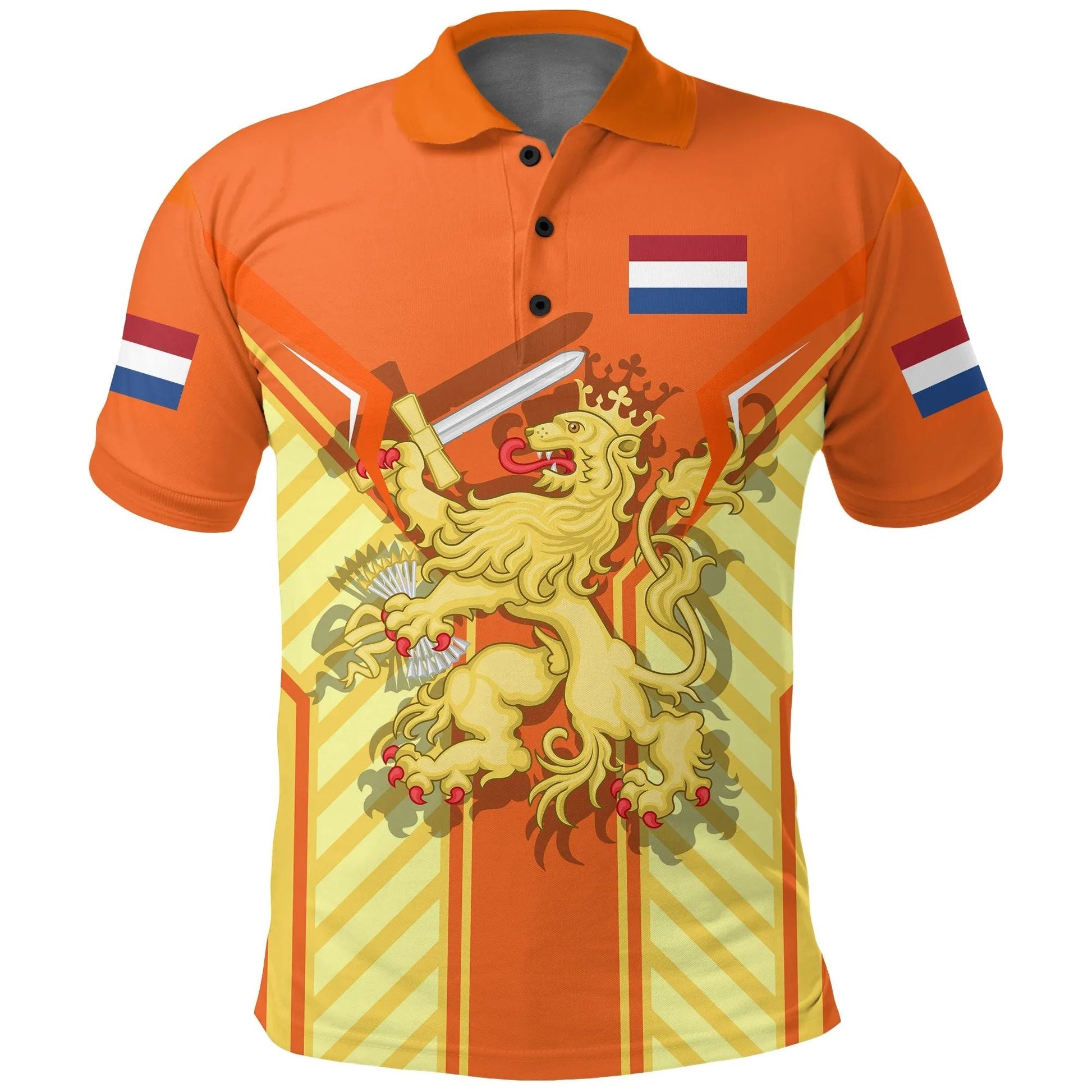 Netherlands Lion Coat Of Arms Kings Day Polo Shirt