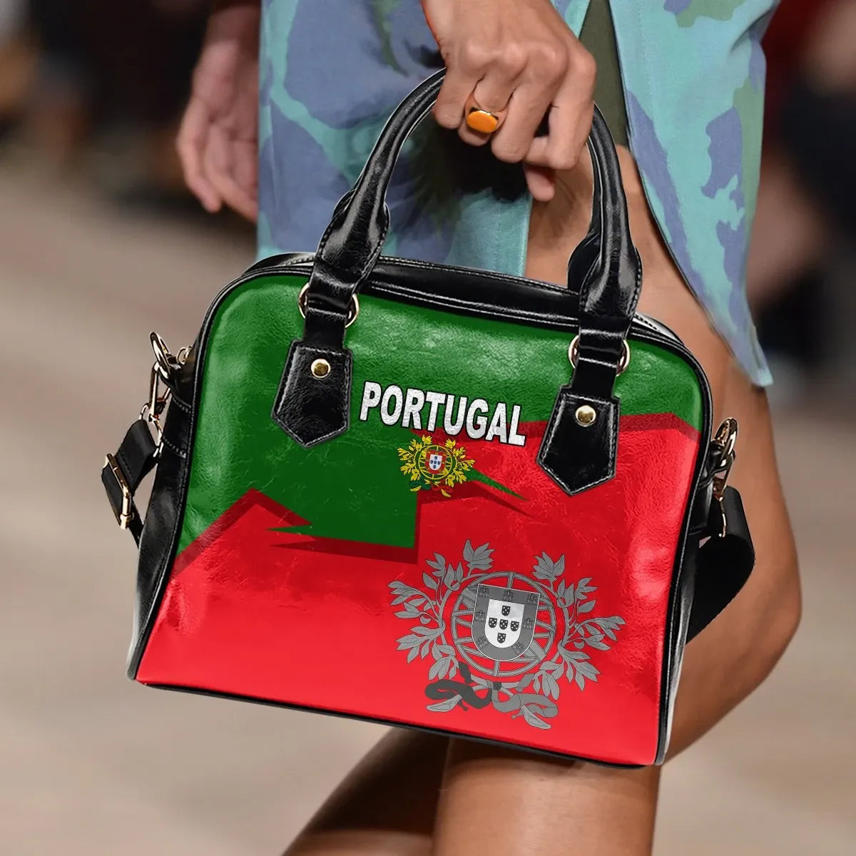 Portugal Shoulder Handbag Coat Of Arms New Style