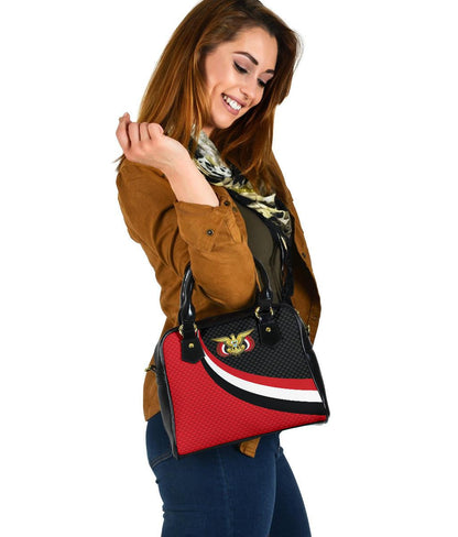 Yemen Shoulder Handbag Yemen Coat Of Arms And Flag Color