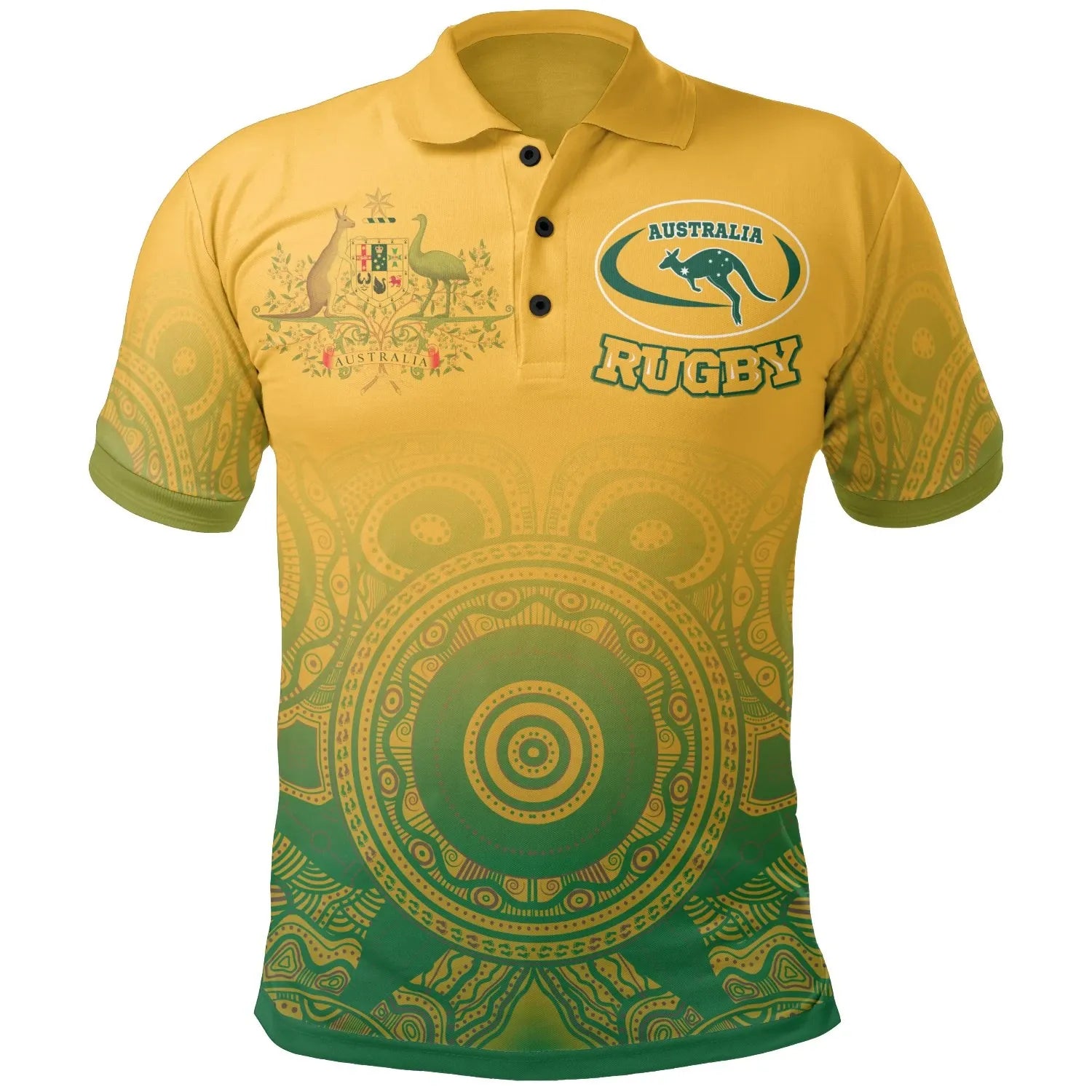 Australia Aboriginal Polo Shirt, Australia Rugby and Coat Of Arms