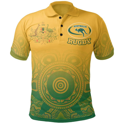 Australia Aboriginal Polo Shirt, Australia Rugby and Coat Of Arms