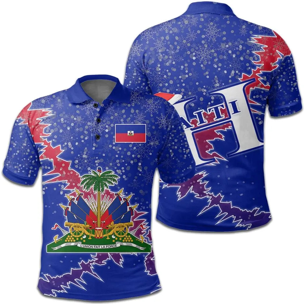 Haiti Christmas Coat Of Arms Polo Shirt X Style