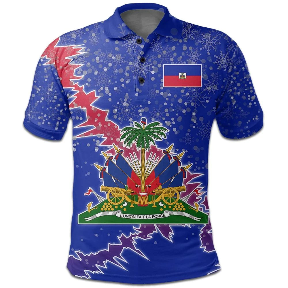 Haiti Christmas Coat Of Arms Polo Shirt X Style
