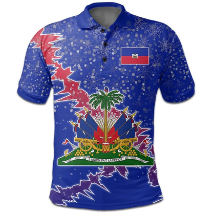 Haiti Christmas Coat Of Arms Polo Shirt X Style
