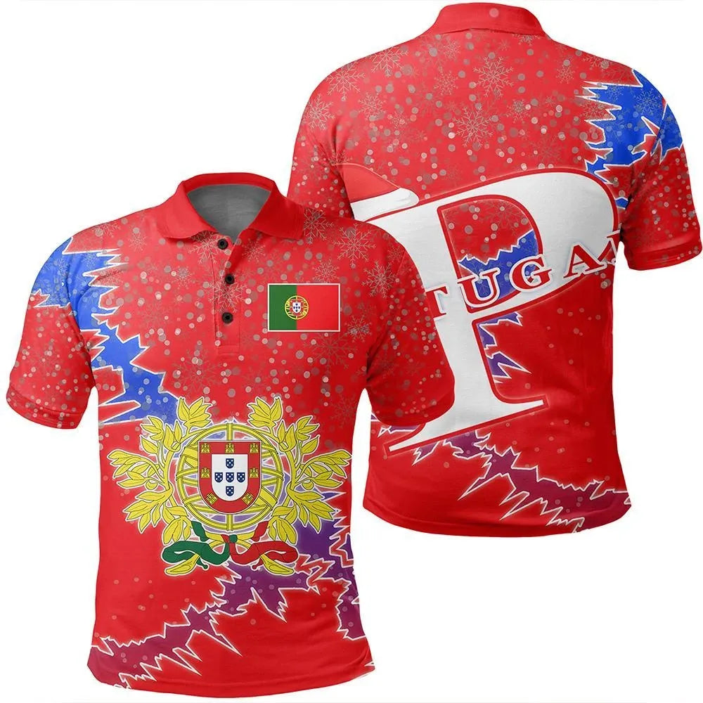 Portugal Christmas Coat Of Arms Polo Shirt X Style