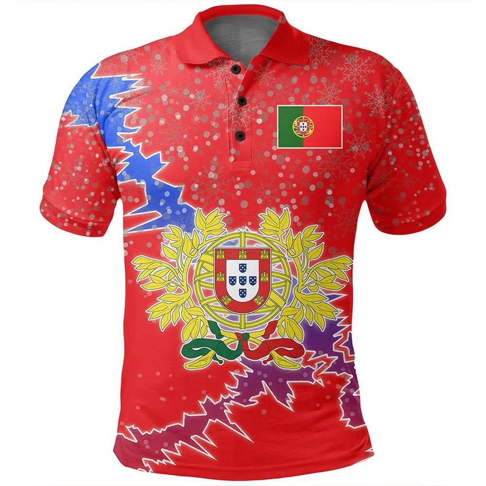 Portugal Christmas Coat Of Arms Polo Shirt X Style
