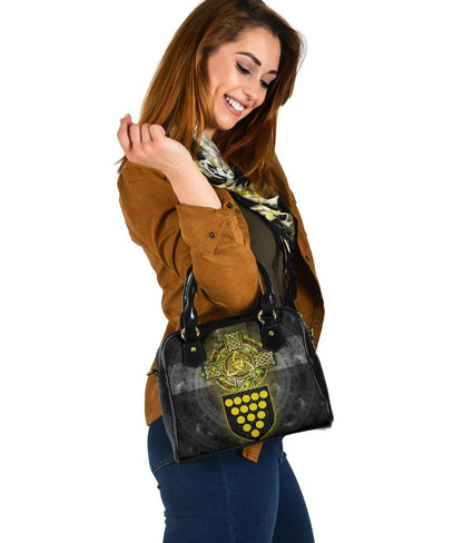 Cornwall Celtic Shoulder Handbag Cornwall Coat Of Arms With Celtic Cross