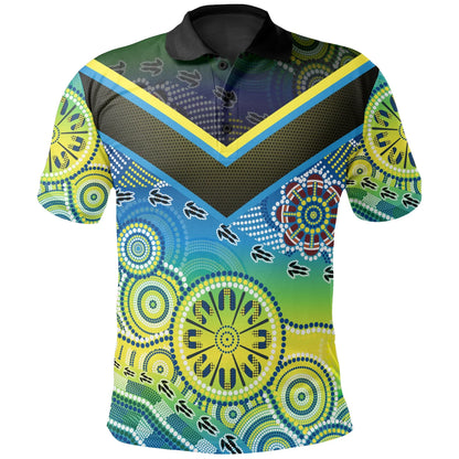 Aboriginal Polo Shirts Dot Painting Indigenous Circle Patterns