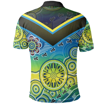 Aboriginal Polo Shirts Dot Painting Indigenous Circle Patterns