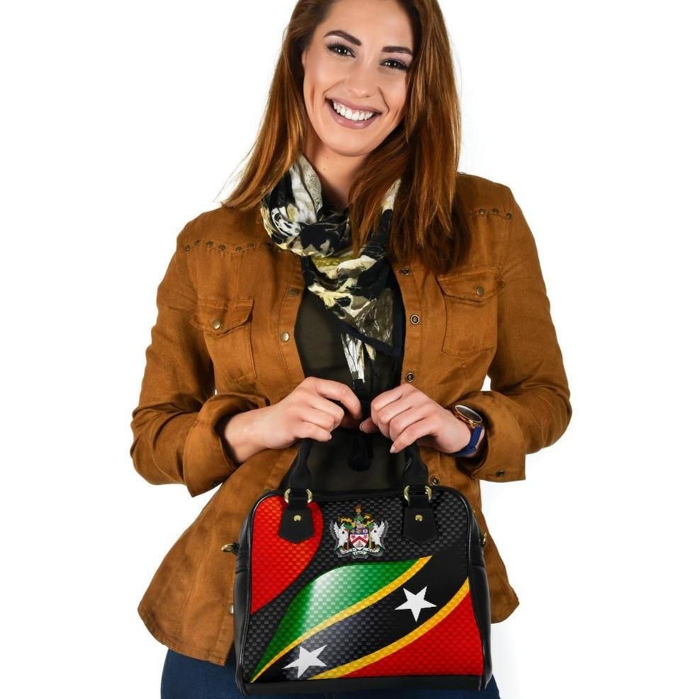 Saint Kitts And Nevis Shoulder Handbags Saint Kitts And Nevis Flag Ver 01