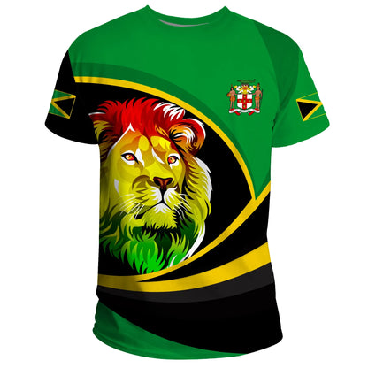 Jamaica T Shirt, Jamaica Lion Rasta Active