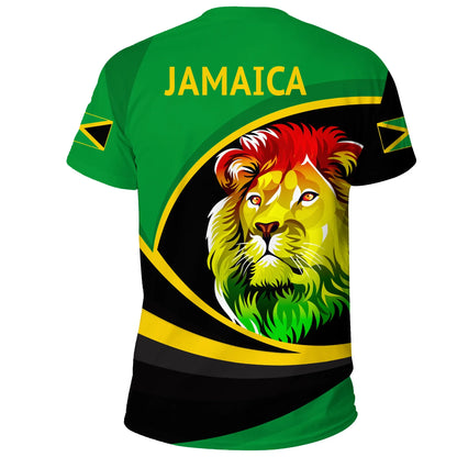 Jamaica T Shirt, Jamaica Lion Rasta Active