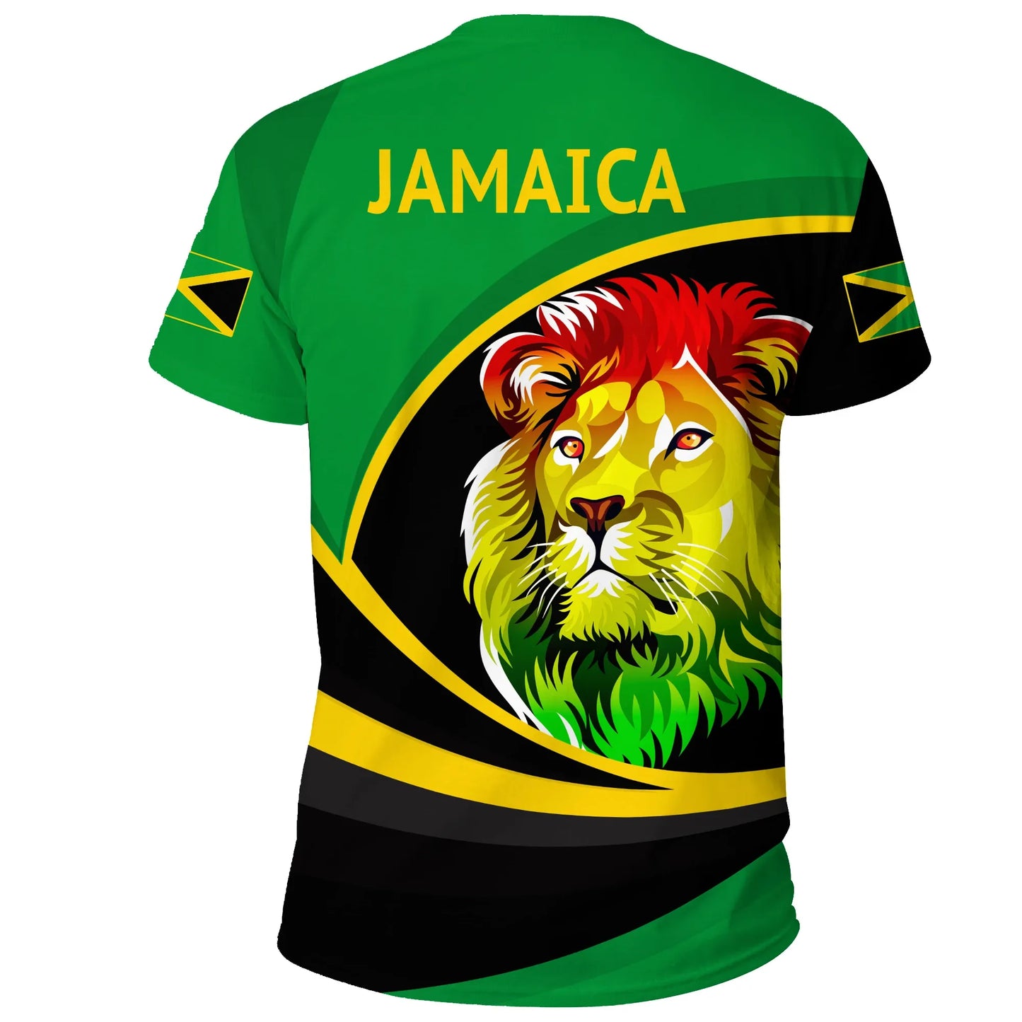Jamaica T Shirt, Jamaica Lion Rasta Active