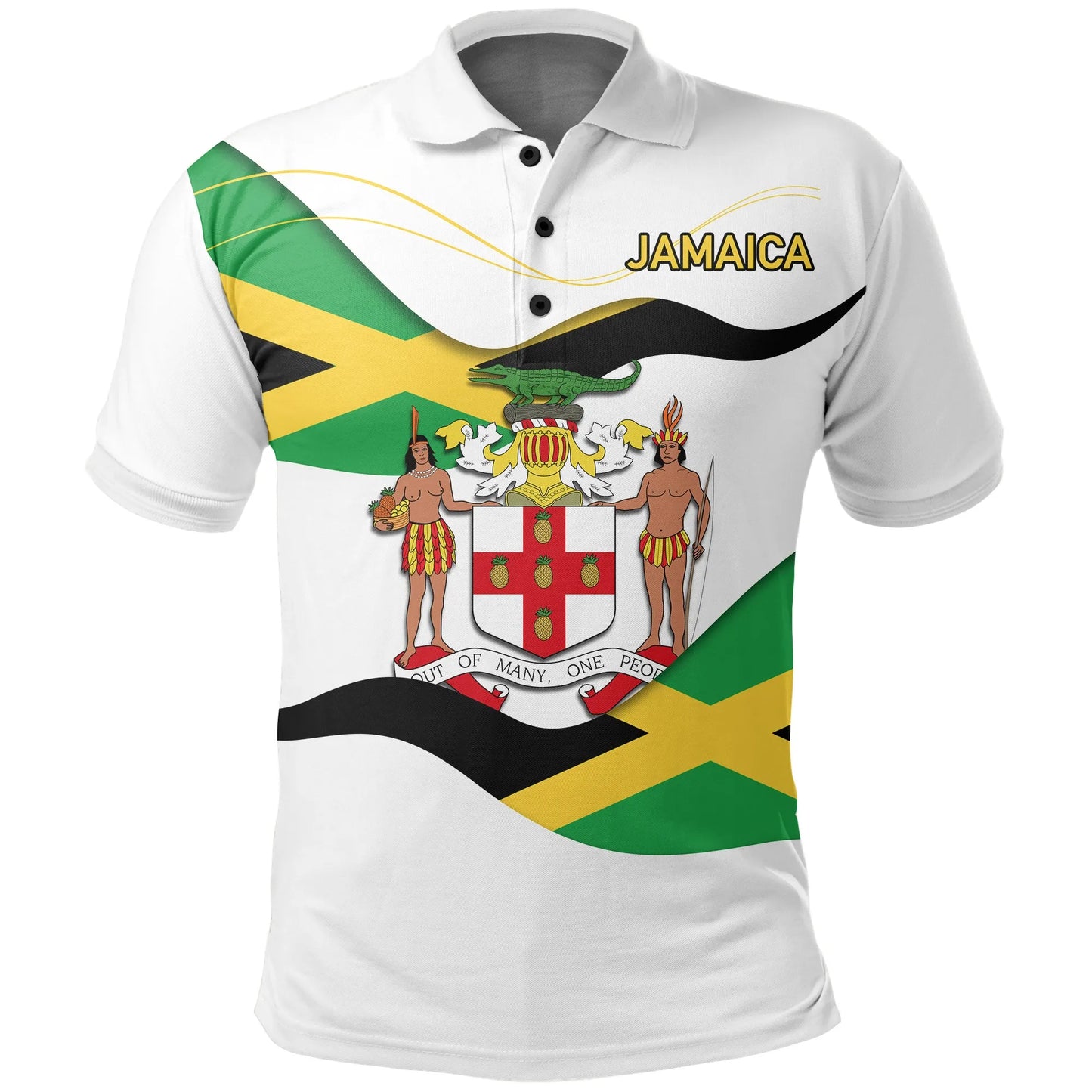 Jamaica Waving Flag Polo Shirt