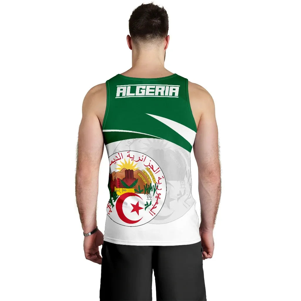 Algeria Men's Tank Top, Algeria Active Coat Of Arms