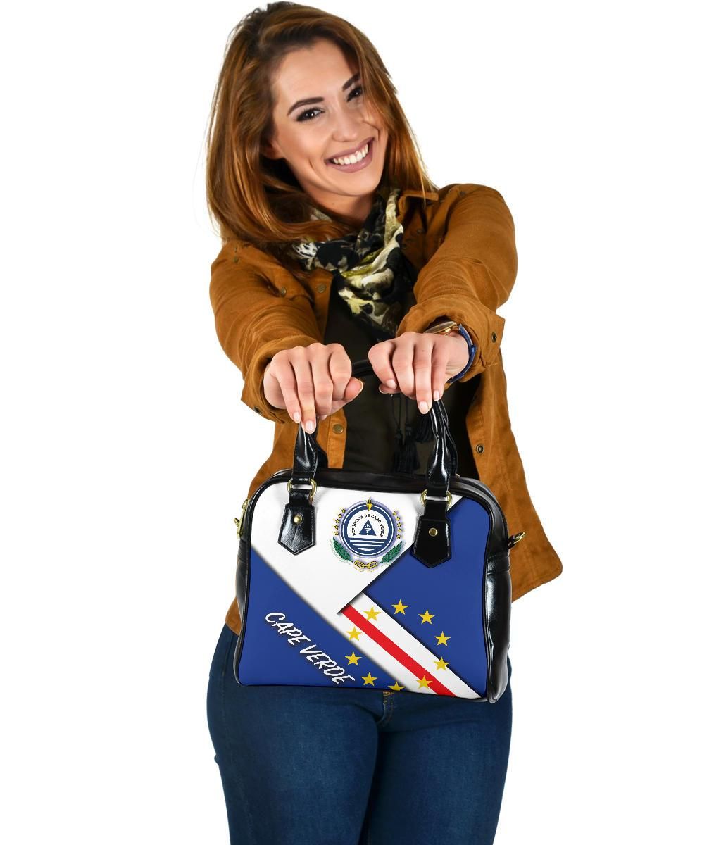 Cape Verde Shoulder Handbag Flag With Coat Of Arm