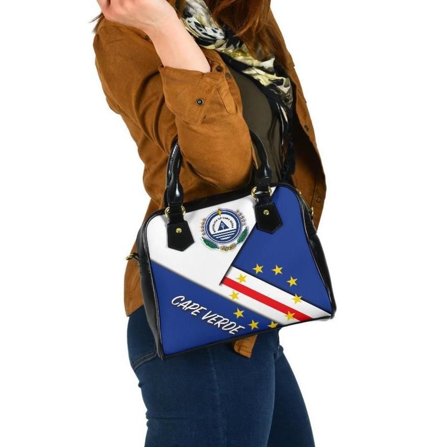 Cape Verde Shoulder Handbag Flag With Coat Of Arm