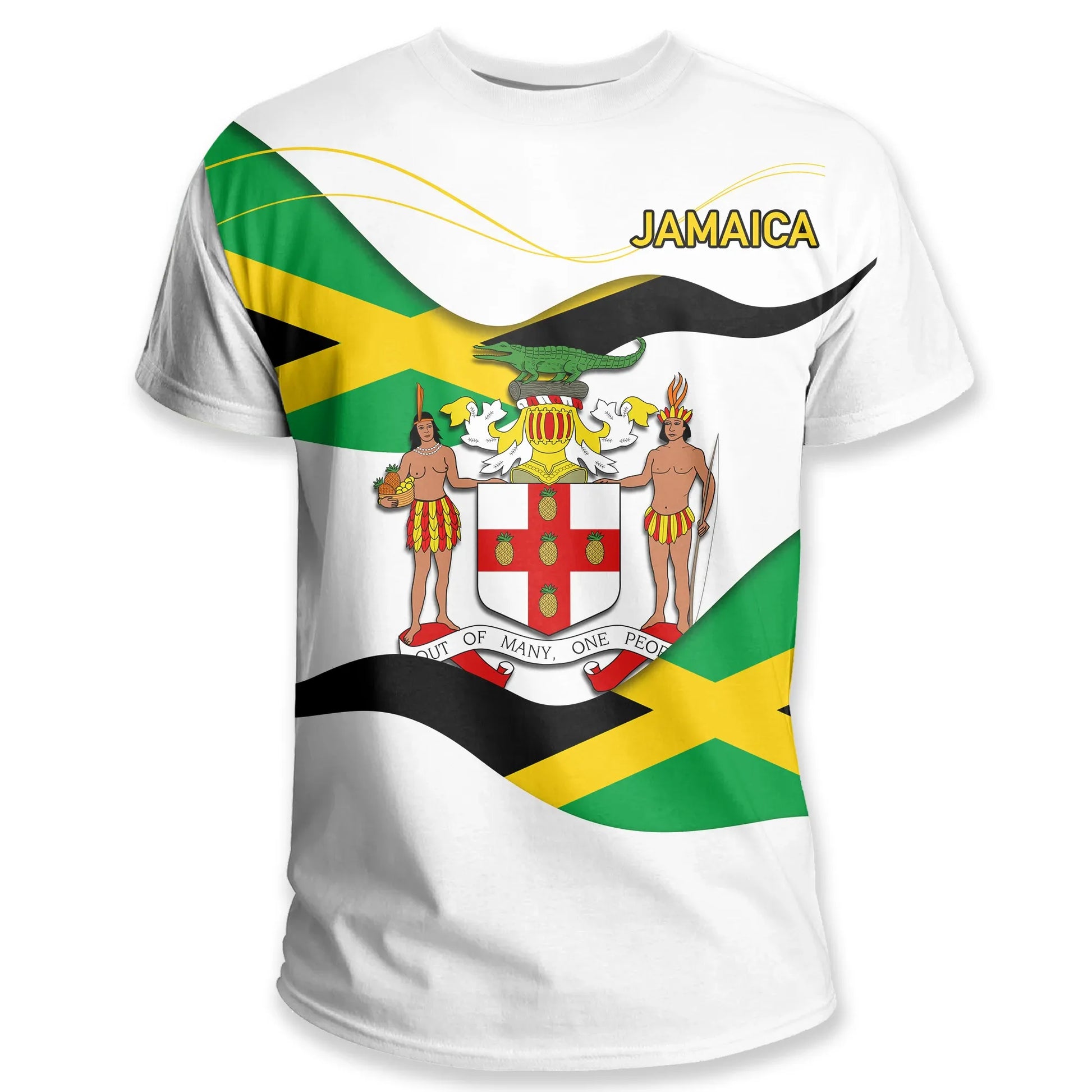 Jamaica Waving Flag T Shirt