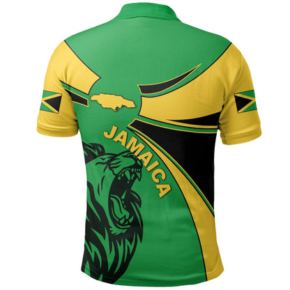 Jamaica Polo Shirt, Jamaica Round Coat Of Arms Lion