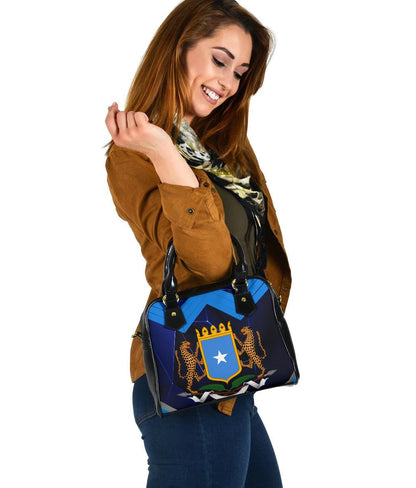 Somalia Shoulder Handbag Coat Of Arms Somalia With Leopard