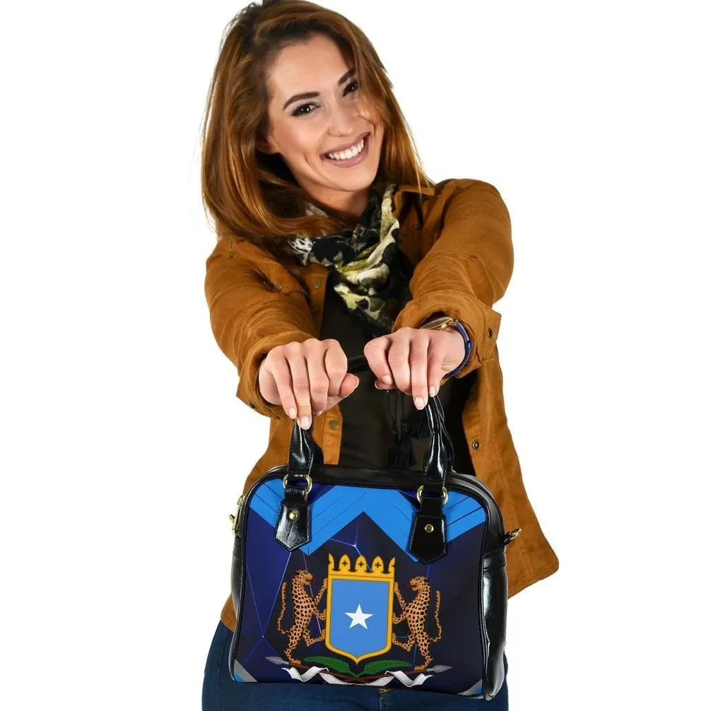 Somalia Shoulder Handbag Coat Of Arms Somalia With Leopard