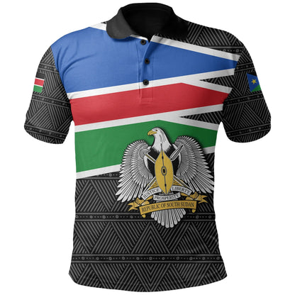 South Sudan Polo Shirt Flag Coat Of Arms