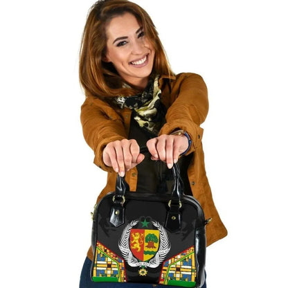 Senegal Shoulder Handbag Ver01 Senegal Flag Color And Coat Of Arm