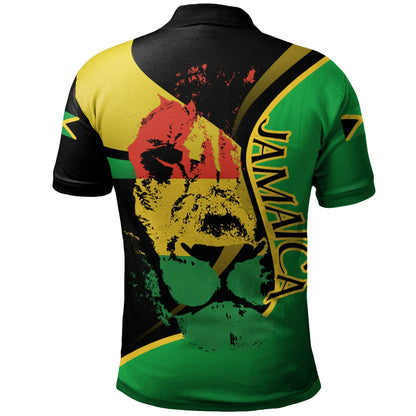 Jamaica Polo Shirt Jamaican Lion with Coat Of Arms Bn19