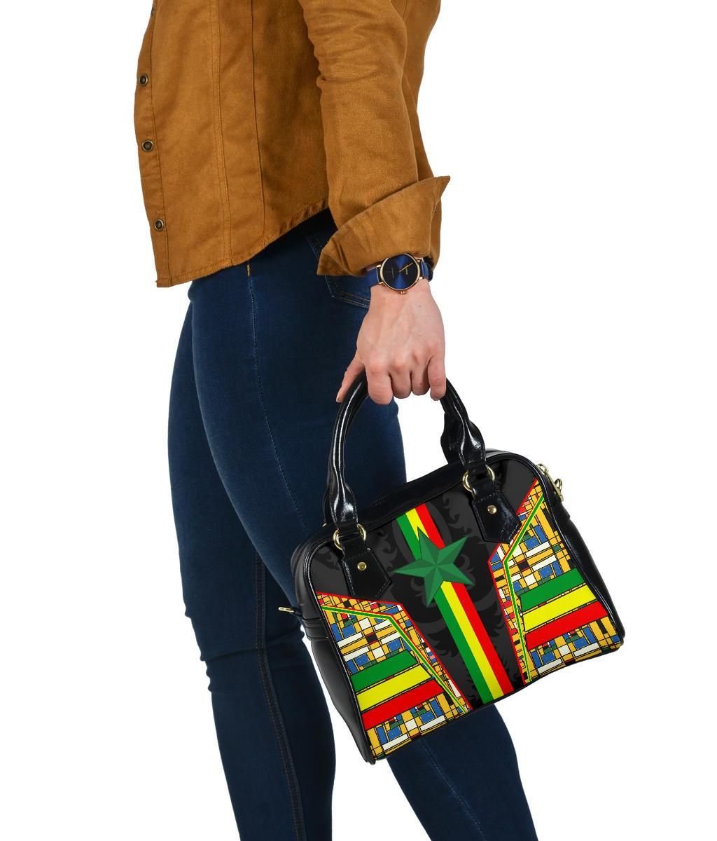 Senegal Shoulder Handbag Ver02 Senegal Flag Color And Coat Of Arm