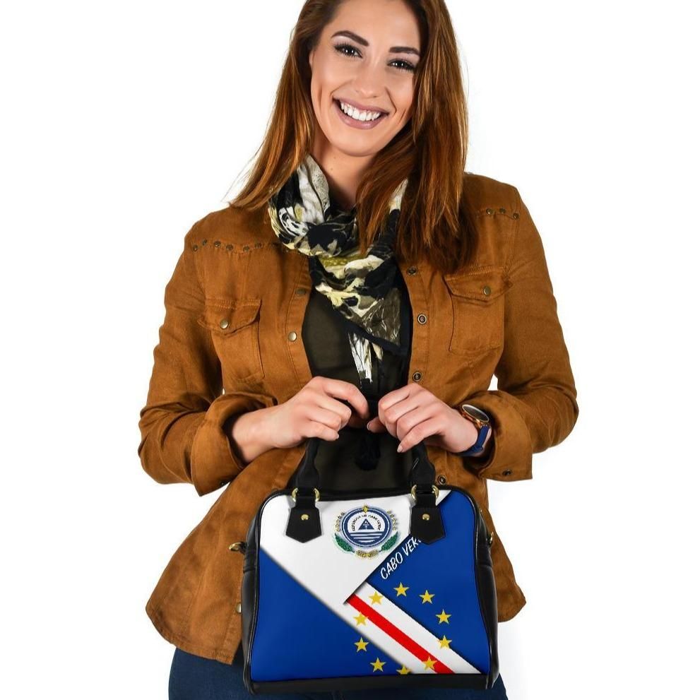 Cabo Verde Shoulder Handbag Cabo Verde Flag And Coat Of Arms