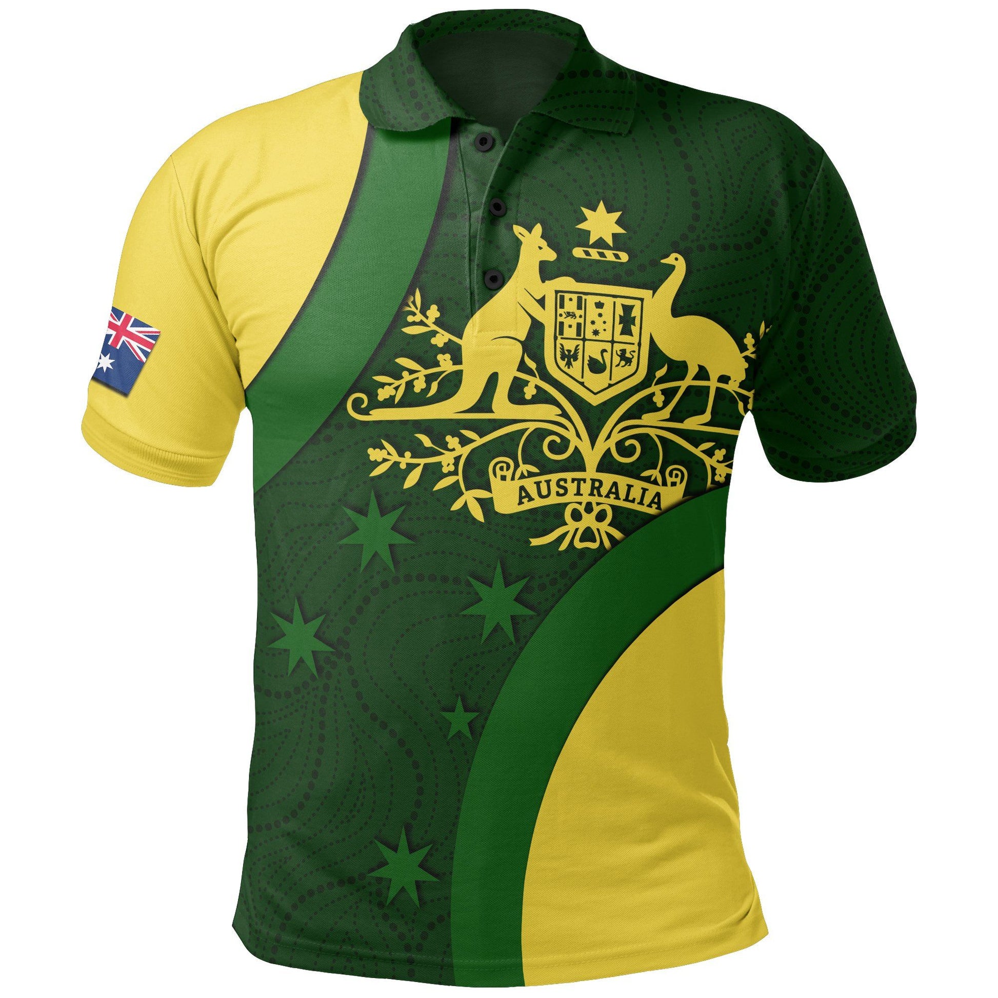 Australia Polo Shirt Australia Coat of Arms Shirt National Colors Unisex