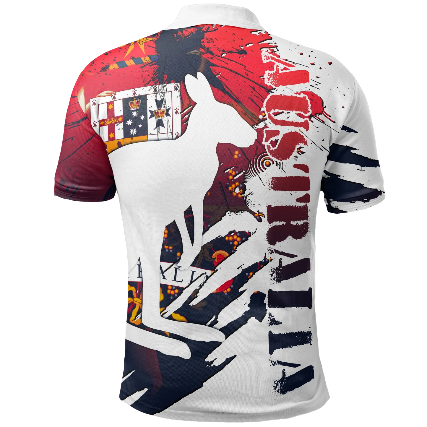 Australia Polo Shirt Australian Coat Of Arms Shirt Kangaroo Unisex Bn15